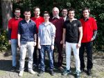 Turm Kleve II (v.l.n.r.): F. Hermsen, D. Aengenheister, U. Richter, B. Melde, B. Schumacher, S. Jaspers, C. Sarmiento Castrillon, M. Walterfang. Es fehlen K. Lorum, G.-J. v. Vliet, C. Lange, T. Huybregts, D. Hoenselaar, J. Wiegersma, D. Simon