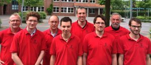 v.l.n.r.: Ton Huybregts, Matthias Rübo, Michel Auwens, Dennis Aengenheister, Christian Thieme, Daniel Ortwein, Bernd Schumacher, Frederik Hermsen