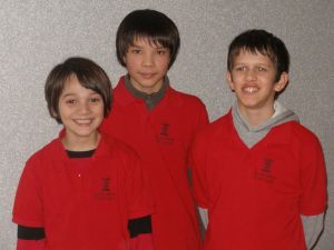 Das Erfolgstrio bei der Einzelmeisterschaft der SJNR: Valentin Buckels, Lukas Nakamura, Marc Habersetzer